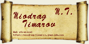 Miodrag Timarov vizit kartica